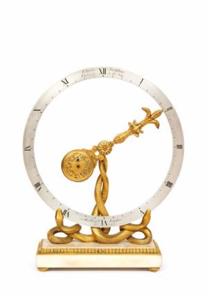 English-gilt-bronze-marble-antique-mystery-clock-frodsham-london-oscillator