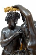 French-Empire-ormolu-gilt-bronze-patinated-sculptural-antique-mantel-clock-michallon-Galle-amor-psyche-10