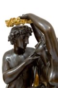 French-Empire-ormolu-gilt-bronze-patinated-sculptural-antique-mantel-clock-michallon-Galle-amor-psyche