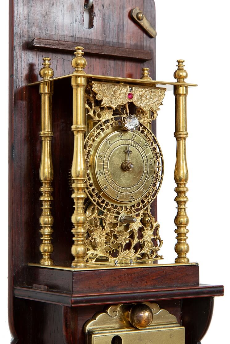 Japanese-pillar-antique-clock-shaku dokei-shitan-striking-Meiji-