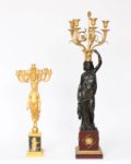 French-Louis XVI-ormolu-bronze-sculptural-candelabra-Francois Remond-Thomire-marble-Galle