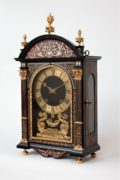 French-Boulle-ormolu-ebony-religieuse-antique-clock-Louis XIV-Gabriel Dumas-Paris