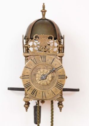 French-miniature-lantern-antique-clock-alarm-Ledoux-Paris-1725