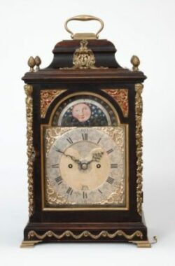 English-antique-table-bracket-moonphase-date-antique-clock-London-Dutch-market-James Smith-London-striking-repeating