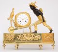 French-Empire-Directoire-ormolu-gilt-patinated-bronze-blackamoor-bon Sauvage-antique-mantel-clock-Deverberie-Lesieur