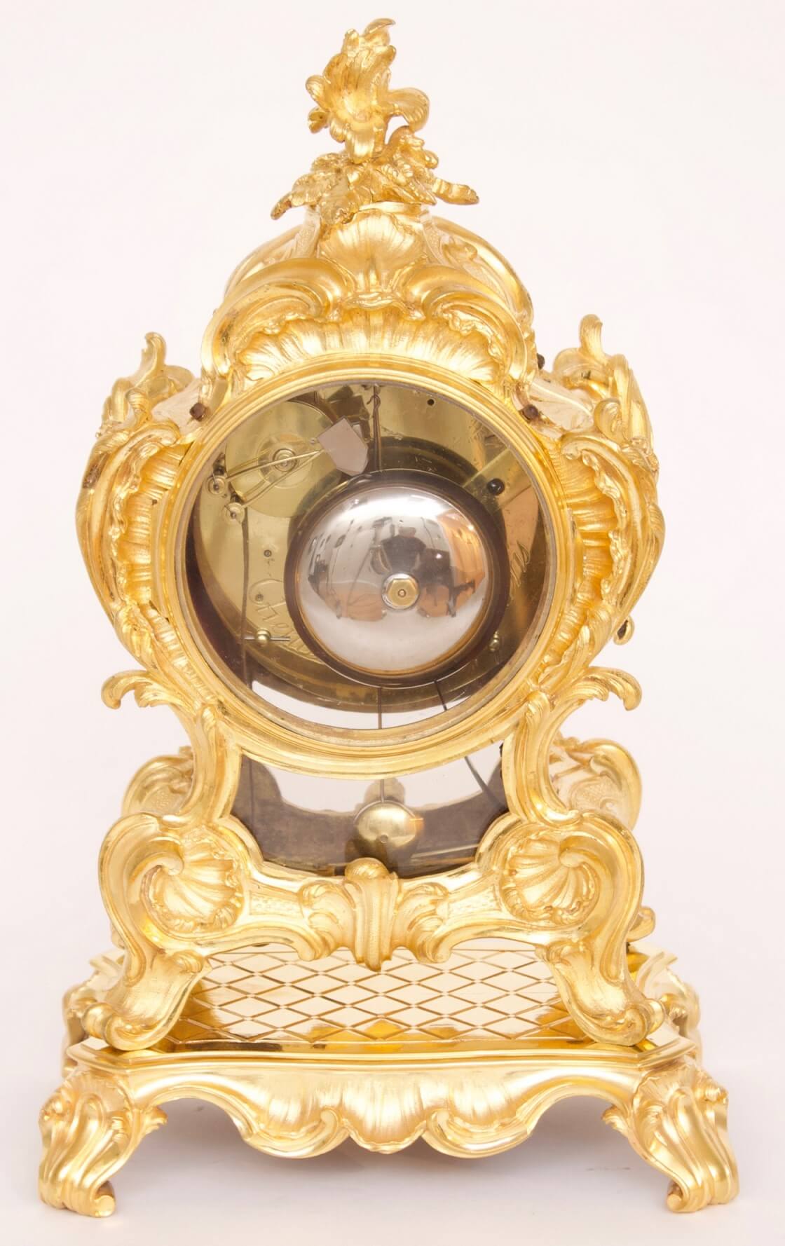 French-Louis XV-ormolu-rococo-Saint Germain-St Germain-Lenoir-antique-clock-quarter-repeating-mantel-clock