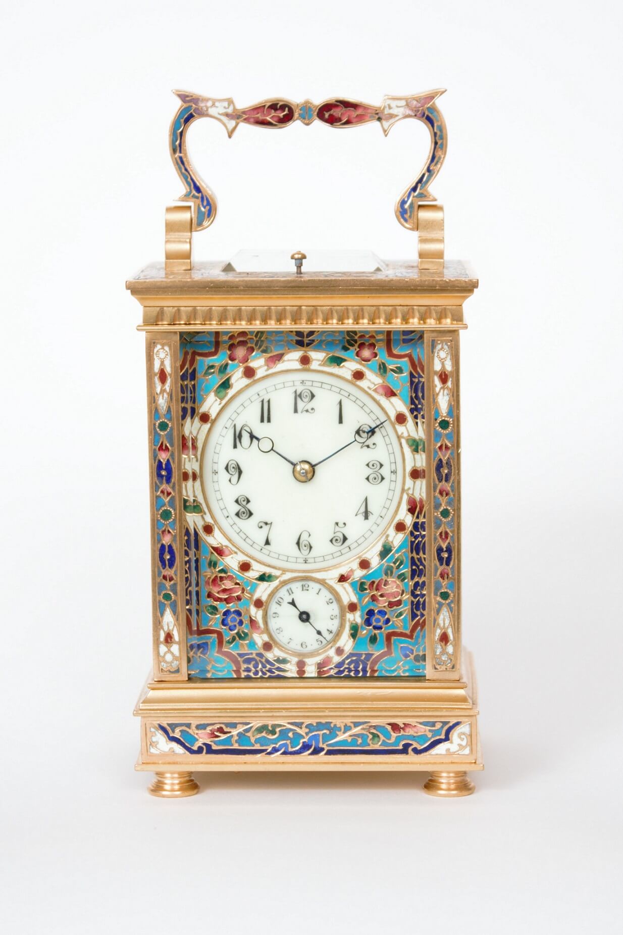 French-cloisonne-gilt-brass-antique-carriage-clock-travel-grande-sonnerie-enamel-repeating-