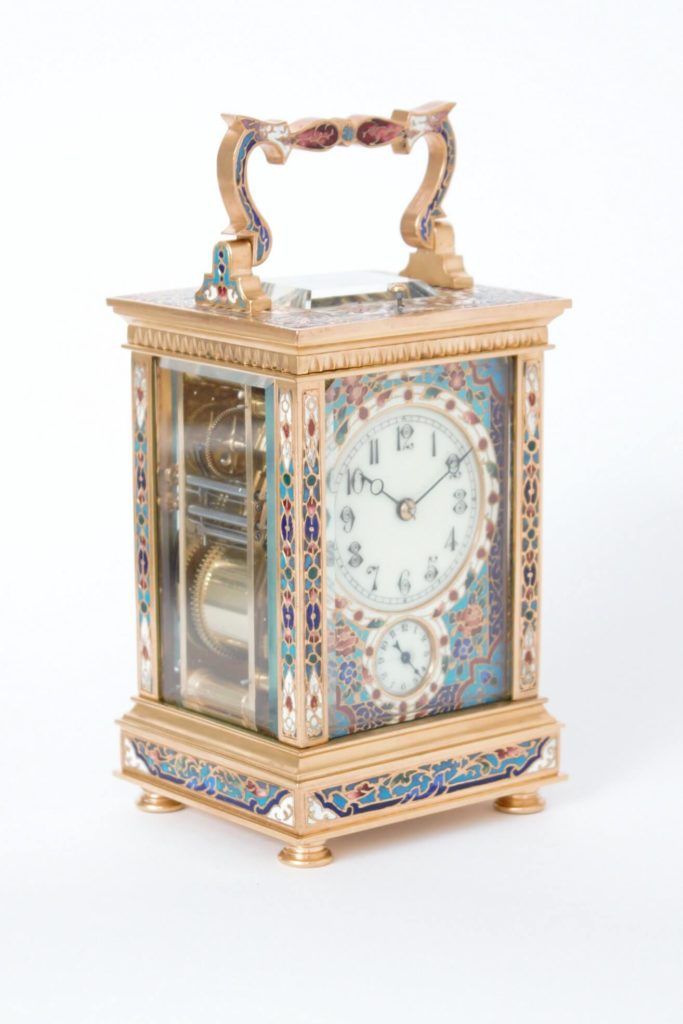 French-cloisonne-gilt-brass-antique-carriage-clock-travel-grande-sonnerie-enamel-repeating-