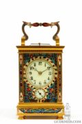 French-cloisonne-gilt-brass-antique-carriage-clock-travel-grande-sonnerie-enamel-repeating-