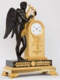 French-empire-ormolu-patinated-gilt-bronze-sculptural-antique-mantel-clock-galle-bronzier-paris-apollo-striking