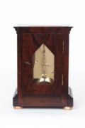 English-British-brass-rosewood-library-travel-antique-clock-timepiece-McCabe-London