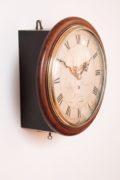 English-UK-London-mahogany-Georgian-antique-dial-wall-pub-clock-George Clarke