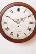 English-UK-London-mahogany-Georgian-antique-dial-wall-pub-clock-George Clarke