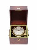 English-mahogany-brass-marine-ships-chronometer-Barraud-Lund-London-Cornhill-precision-two Day-