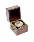 English-mahogany-brass-marine-ships-chronometer-Barraud-Lund-London-Cornhill-precision-two Day-