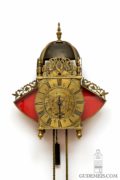 English-brass-striking-alarm-engraved-lantern-antique-wall-Thomas-Taylor-London-wall-clock-