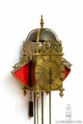 English-brass-striking-alarm-engraved-lantern-antique-wall-Thomas-Taylor-London-wall-clock-