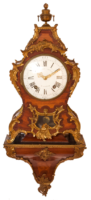 French-Antique Clock-Frederic Duval A Paris.-Rosewood Cartel-ormolu-bronze Ormoly, Louis XVI-2