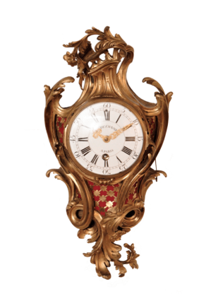 French-Louis XV-ormolu-gilt-bronze-cartel-antique-wall-clock-quarter Repeating-d'alcove-deschamps-paris