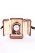 Swiss-guilloche-translucent-enamel-miniature-travel-antique-clock-zenith-