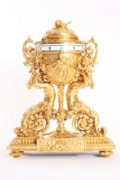 French-Napoleon III-sculptural-gilt-bronze-cercles-tournants-annular-antique-clock-renaissance-style-deniere-paris