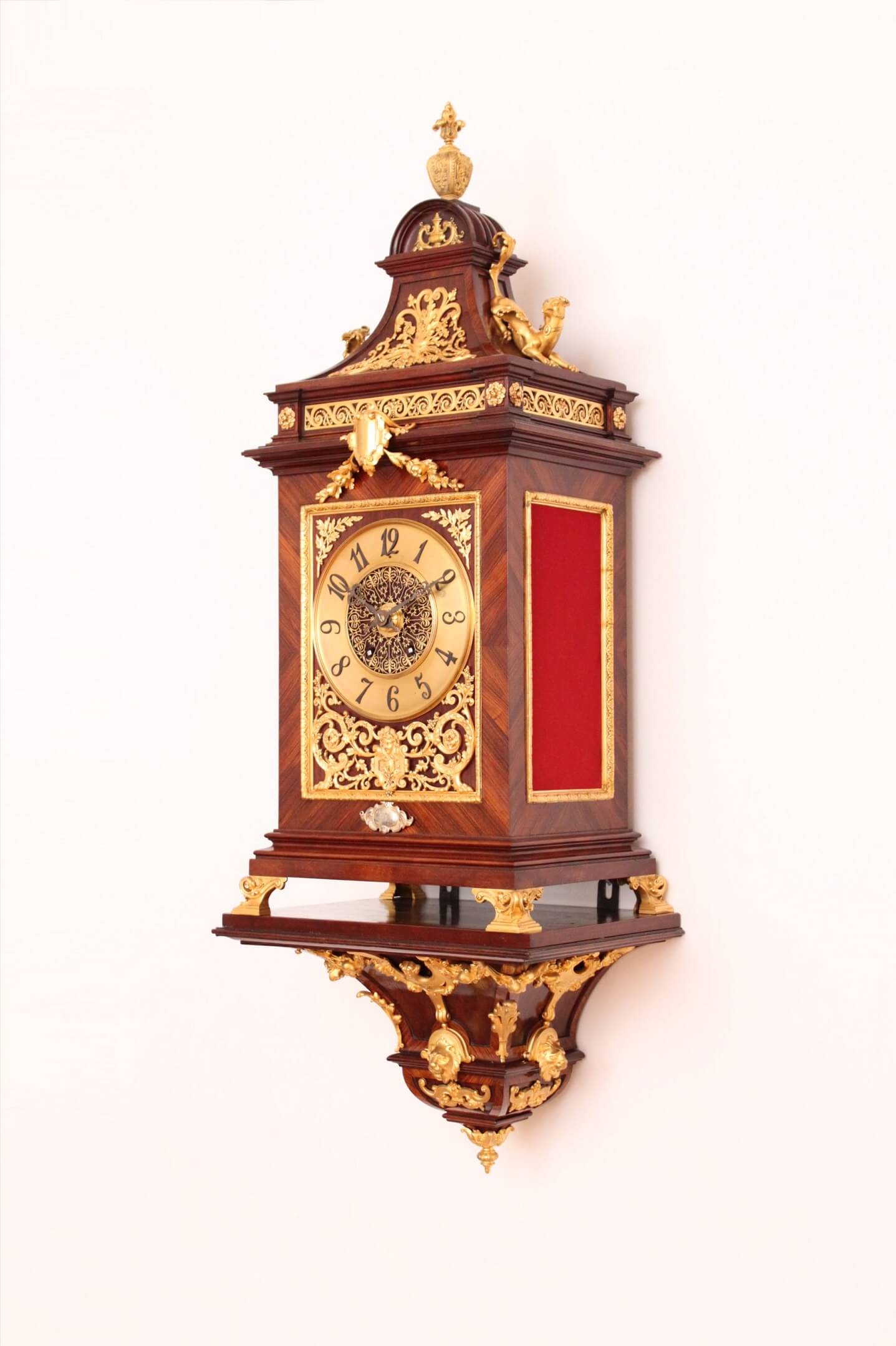 French-kingswood-ecclectic-gilt-bronze-sculptural-renaissance-planchon-antique-bracket-clock