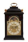 Dutch-ebonised-striking-table-clock-calendar-moonphase-antique-clock-Vrijthoff-the Hague