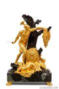 French-Empire-ormolu-bronze-marble-Jason-Feuchere-Galle-antique-clock-striking-malmaison-paris