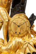 French-Empire-ormolu-bronze-marble-Jason-Feuchere-Galle-antique-clock-striking-malmaison-paris