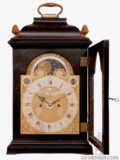 Dutch-ebonised-striking-table-clock-calendar-moonphase-antique-clock-Vrijthoff-the Hague