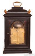 Dutch-ebonised-striking-table-clock-calendar-moonphase-antique-clock-Vrijthoff-the Hague