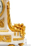 French-Louis XVI-borne-gilt-bronze-calendar-date-day-antique-mantel-clock-Bourdier-Paris-striking