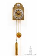 Austrian-rococo-foliate-engraved-brass-brettl-wall-antique-clock-timepiece-wien-vienna-viena-