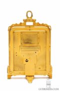 English-Victorian-engraved-gilt-brass-Thomas-Cole-strut-pre Numbered-travel-desk-calendar-antique-clock-