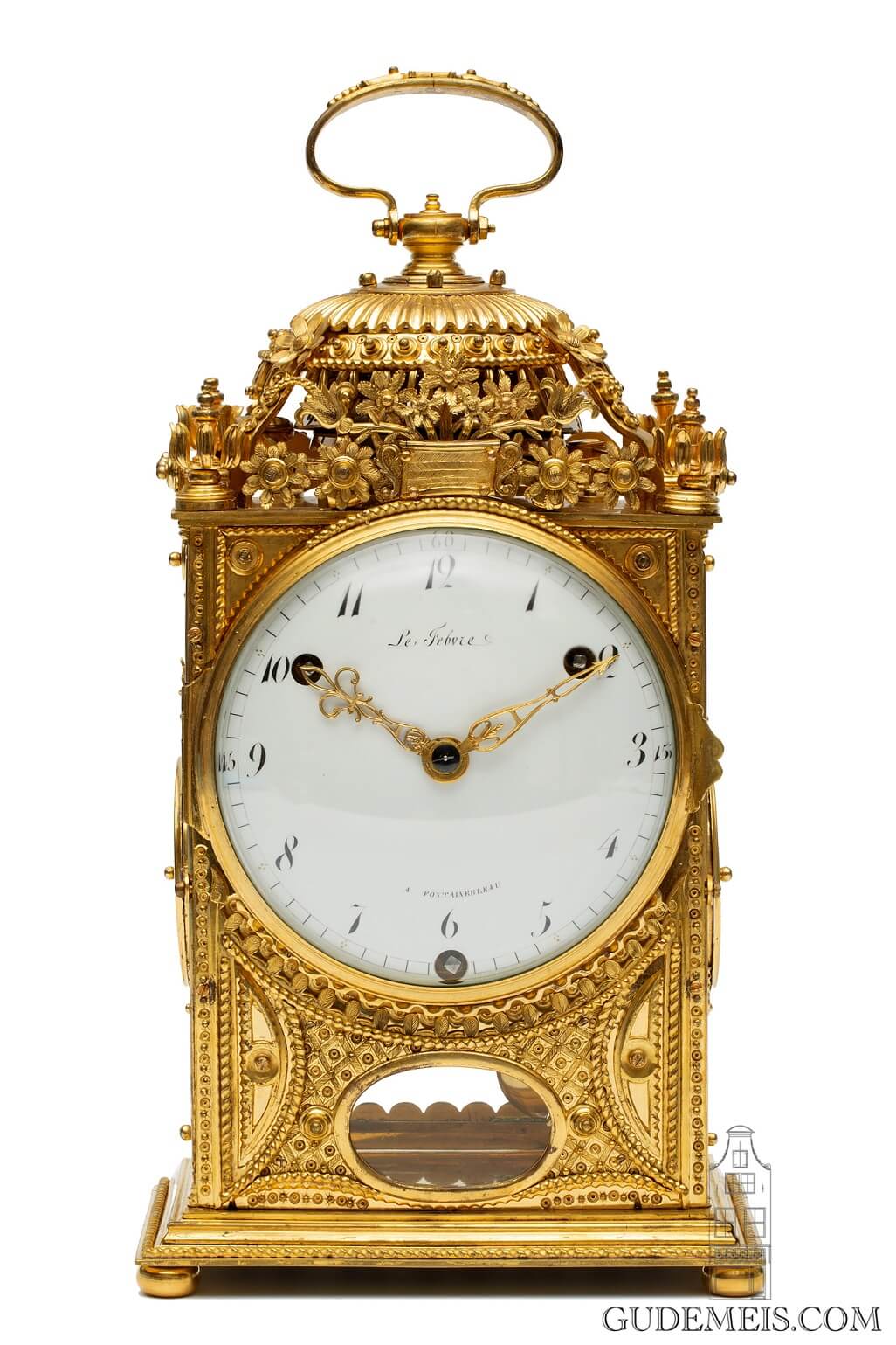 A French gilt-brass carriage clock Circa Last quarter of the 19th Century