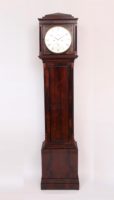 Scottish-english-georgian-mahogany-miniature-brass-small-striking-mitchell-glasgow-antique-longcase-clock-