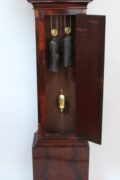 Scottish-english-georgian-mahogany-miniature-brass-small-striking-mitchell-glasgow-antique-longcase-clock-