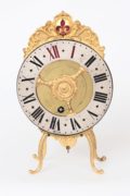 Swiss-Bern-brass-gilt-night-antique-clock-vielleuse-verge-Blaser-ormolu-night Clock