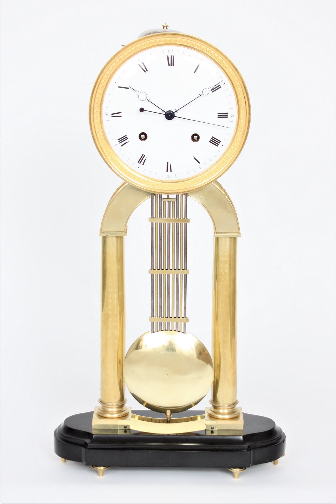 Belgian-French-ormolu-brass-skeleton-regulator-striking-marble-precision-antique-clock-sarton-liege-luik-