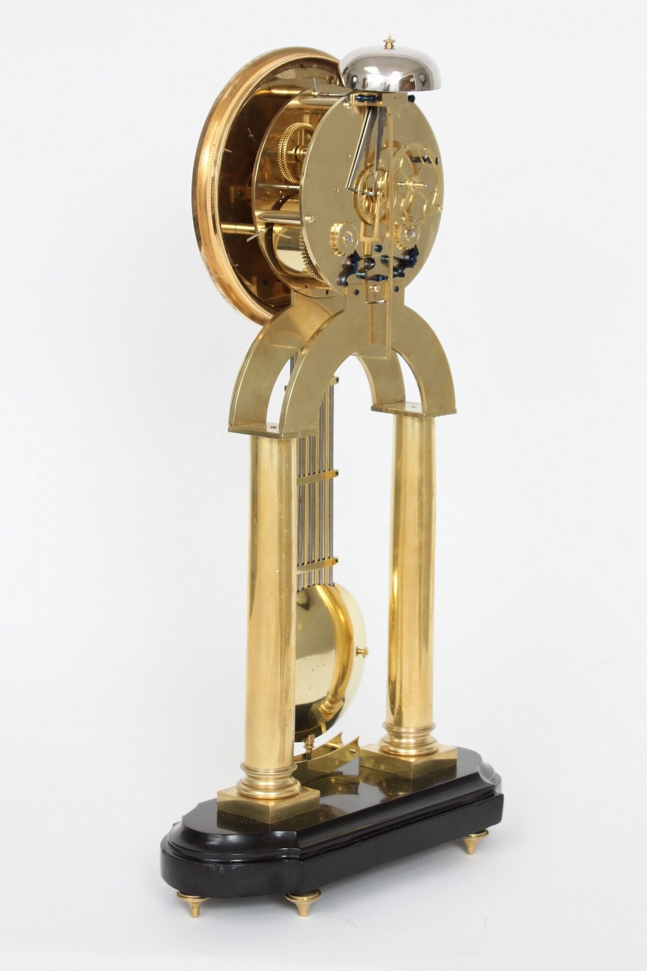 Belgian-French-ormolu-brass-skeleton-regulator-striking-marble-precision-antique-clock-sarton-liege-luik-