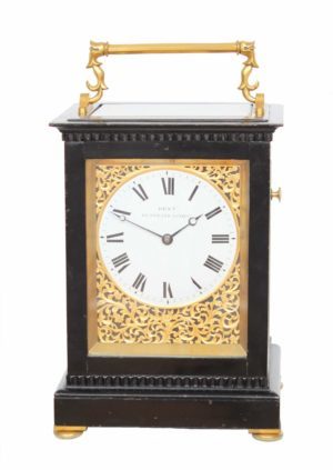 English-Edward-John-Dent-London-the Strand-ebonised-antique-giant-striking-carriage-travel-clock-