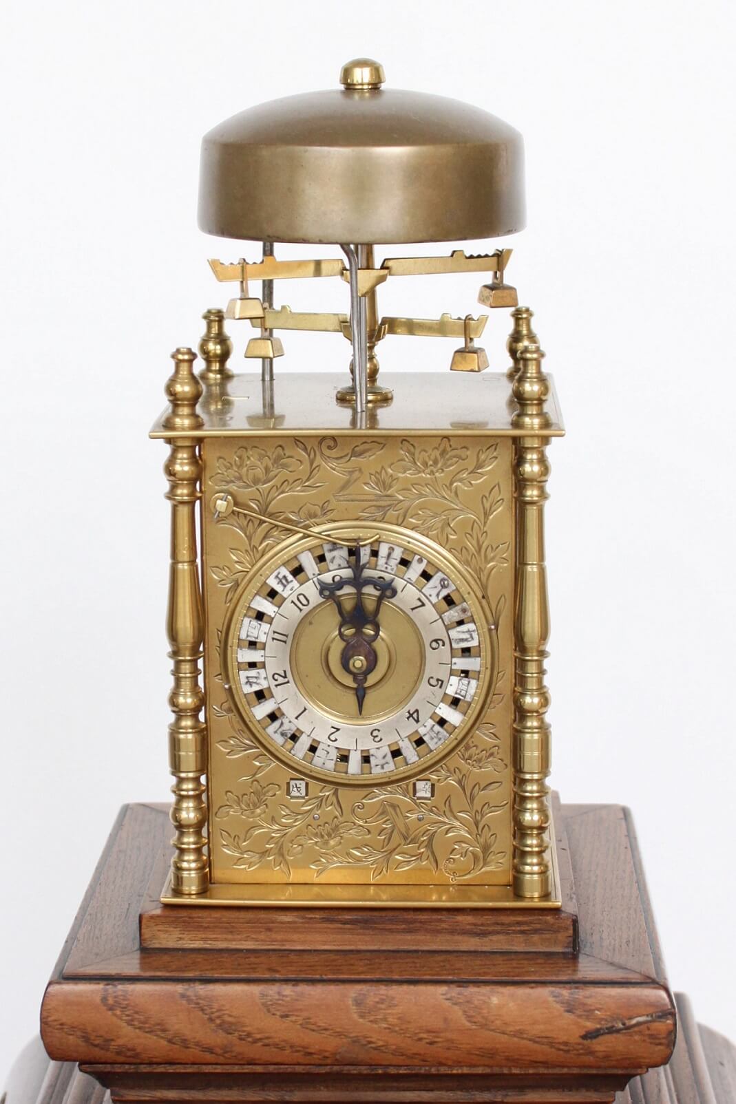 Japan-Japanese-yagura-dokei-lantern-striking-alarm-calendar-antique-stand-antique--clock-