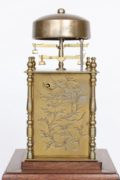 Japan-Japanese-yagura-dokei-lantern-striking-alarm-calendar-antique-stand-antique--clock-