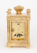 English-Victorian-engraved-gilt-brass-travel-carriage-clock-aubert-klaftenberger-London