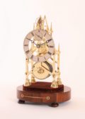 English-british-brass-victorian-neo-gothic-skeleton-balance-antique-clock-