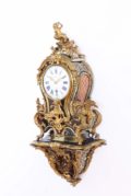 French-Louis XV-Boulle-marquetry-bracket-cartel-Melon-Paris-gilt-bronze-antique-clock-