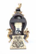 French-Louis XV-Boulle-marquetry-bracket-cartel-Melon-Paris-gilt-bronze-antique-clock-