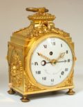 Swiss-French-ormolu-gilt-bronze-Louis XVI-pendule-officier-travel-antique-clock-Robert-Courvoisier-