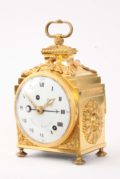 Swiss-French-ormolu-gilt-bronze-Louis XVI-pendule-officier-travel-antique-clock-Robert-Courvoisier-