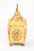 Swiss-French-ormolu-gilt-bronze-Louis XVI-pendule-officier-travel-antique-clock-Robert-Courvoisier-